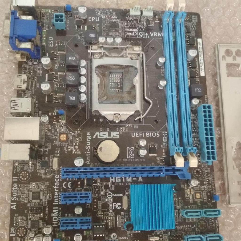MOTHERBOARD asus H61M A ddr3 hdmi ( BERGARANSI )