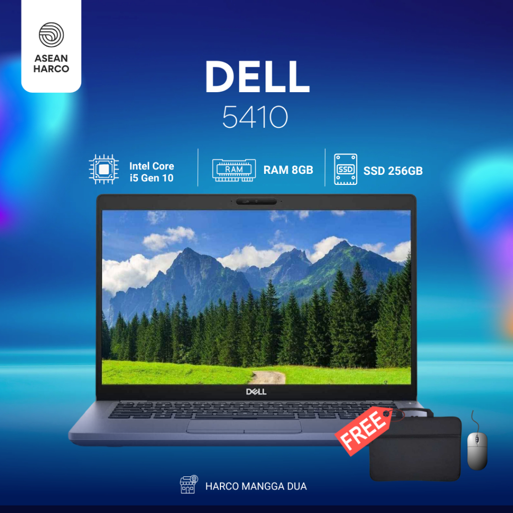 DELL Laptop Second Latitude 5410 Core i5/i7 16GB SSD 256GB 14 Inch