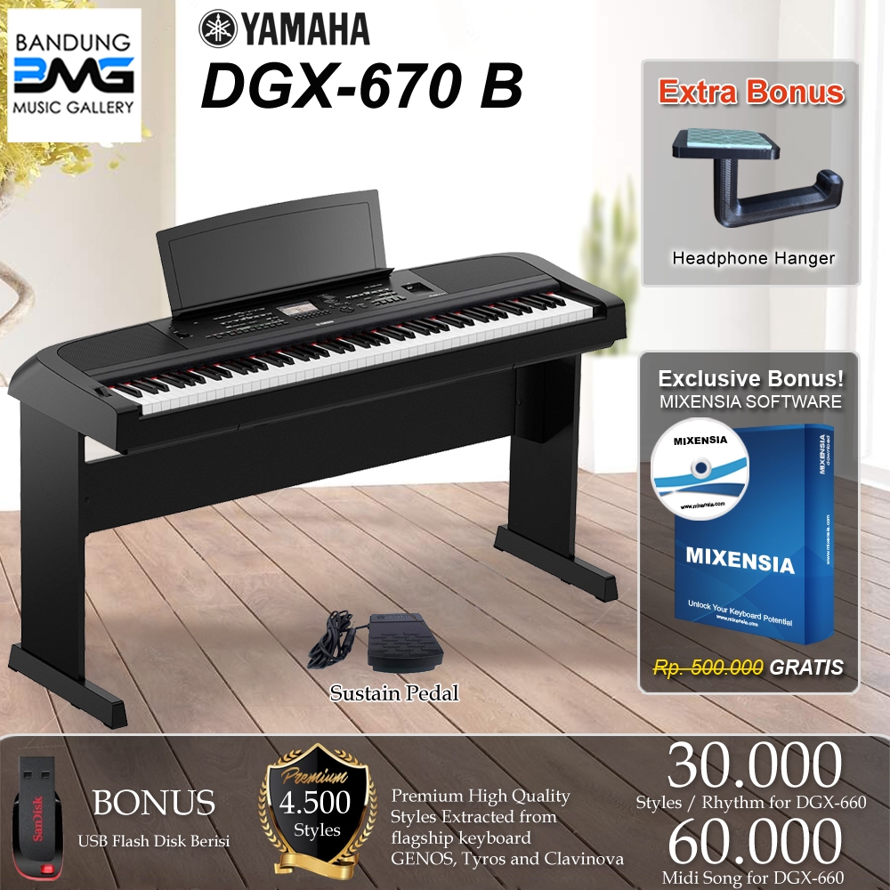 Yamaha DGX 670 Digital Piano / DGX670 (Penerus DGX660 / 660)