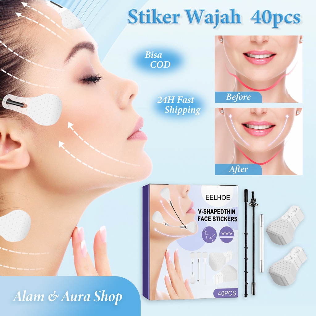 Buy 2 Free 1 EELHOE Stiker Wajah Anti Kerut 40pcs Anti Kerut Mata Dan Leher Instant Face Lift Patch 