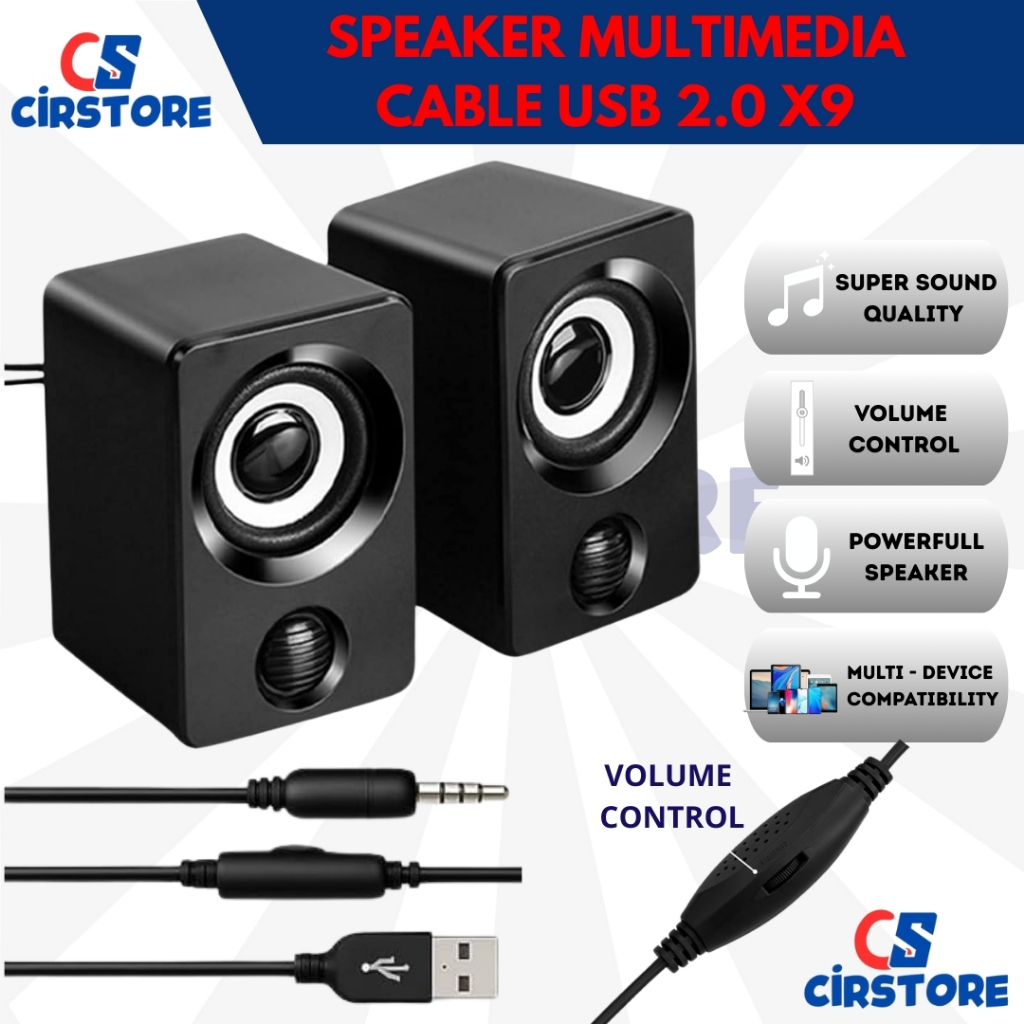 Speaker Multimedia X9 SPEAKER KOMPUTER PC / LAPTOP / NOTEBOOK / SPEAKER USB MINI MULTIMEDIA TERMURAH
