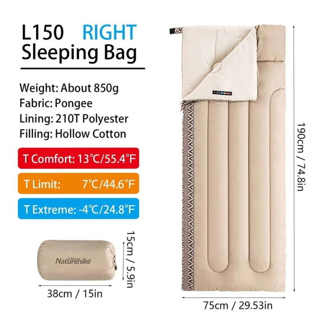 SLEEPING BAG L150 NATUREHIKE NH20MSD05