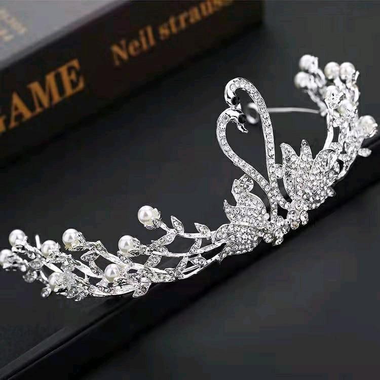 Angsa Wedding Crown - Mahkota Motif Dua Angsa - Wedding Crown - Mahkota Pengantin Bridesmaid