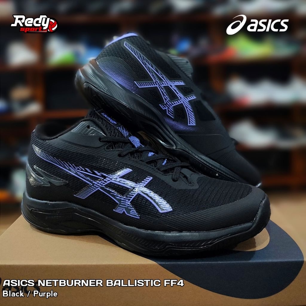 SEPATU VOLI NETBURNER FF4 HITAM UNGU NEW