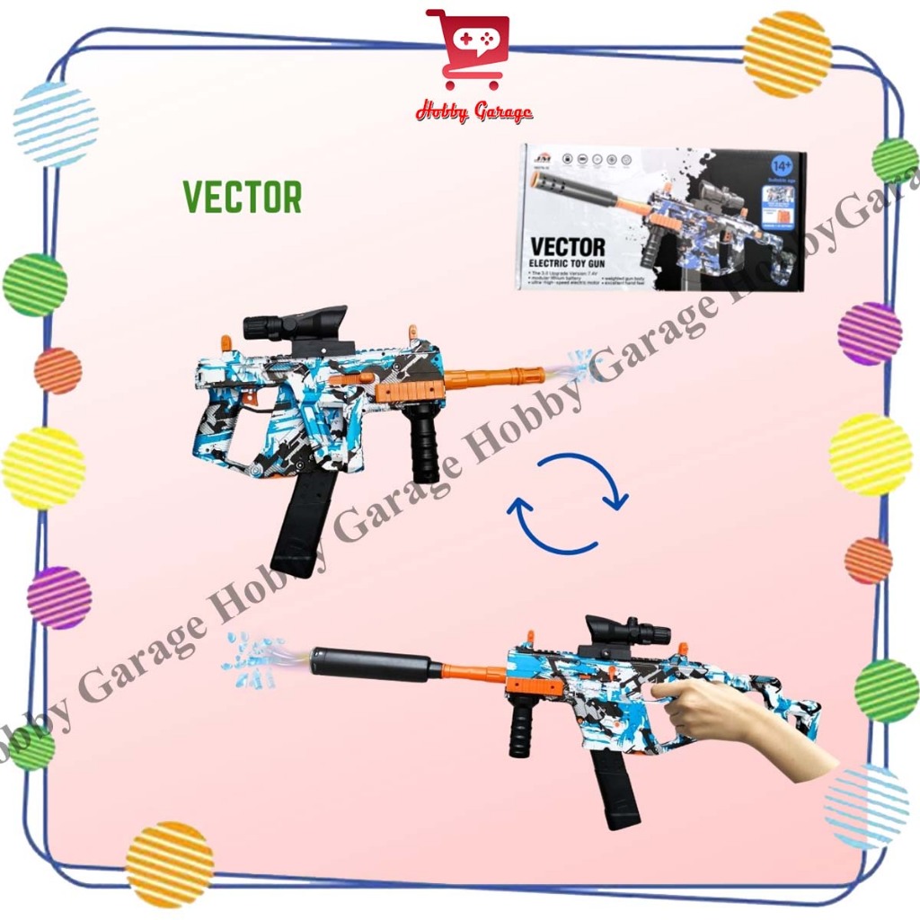 Mainan Tembakan Anak WGG Kriss Vector Bisa Dilipat Water Gel Blaster Gun Watergel Fold Function
