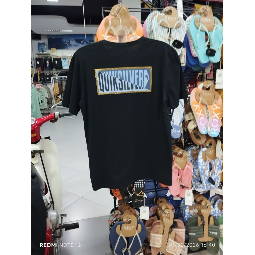 kaos Quiksilver crossed out tee black original