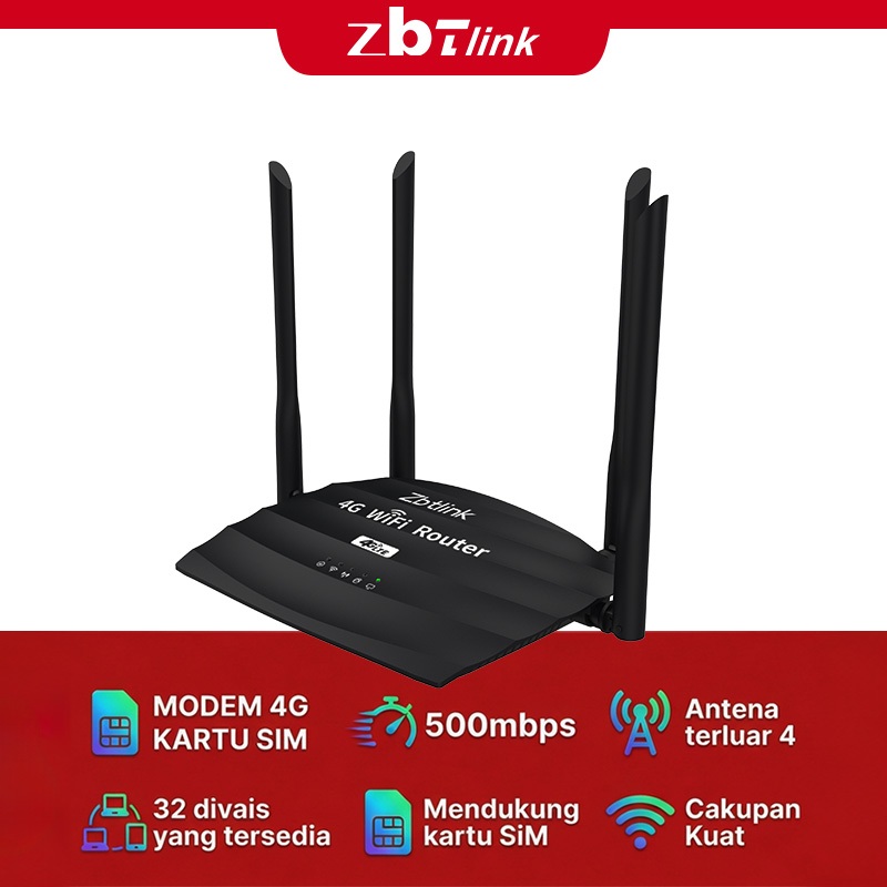 ZBTlink 4G Router|500Mbps WiFi|Sim Card Support