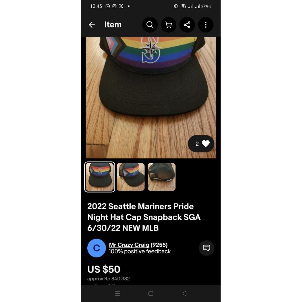 Topi Seattle marines vintage