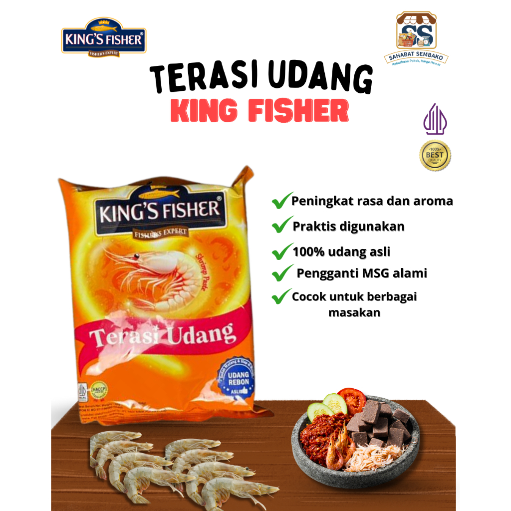 TERASI UDANG KINGFISHER PENYEDAP RASA UDANG