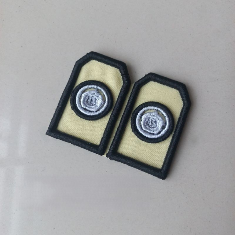 Bet Bordir Monogram Satpam 2Pcs Rapi Jelas PANGKAT Monogram Satpam Timbul ( SEPASANG )