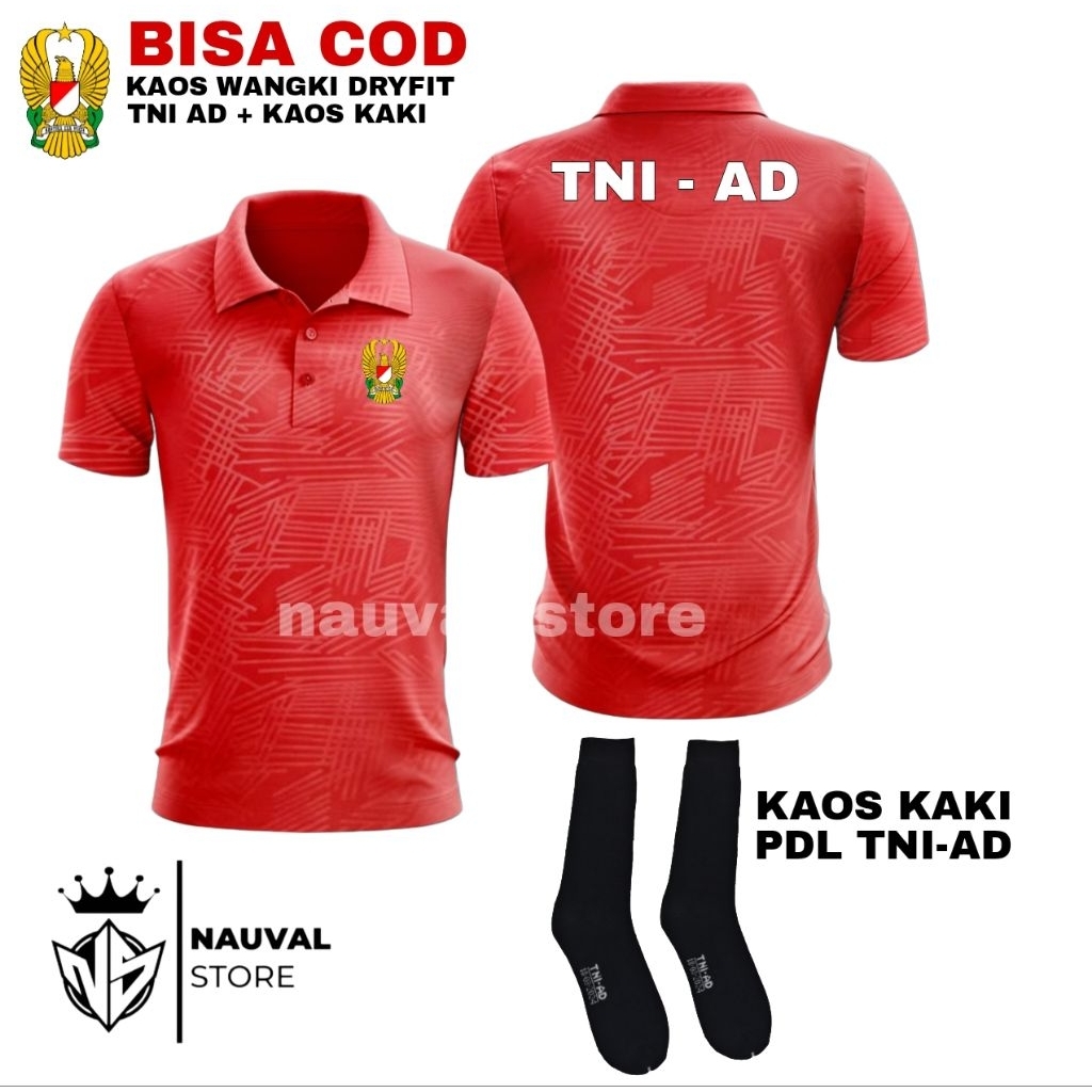 KAOS/BAJU WANGKI TNI AD BAHAN DRYFIT + KAOS KAKI PDL TERMURAH BISA COD