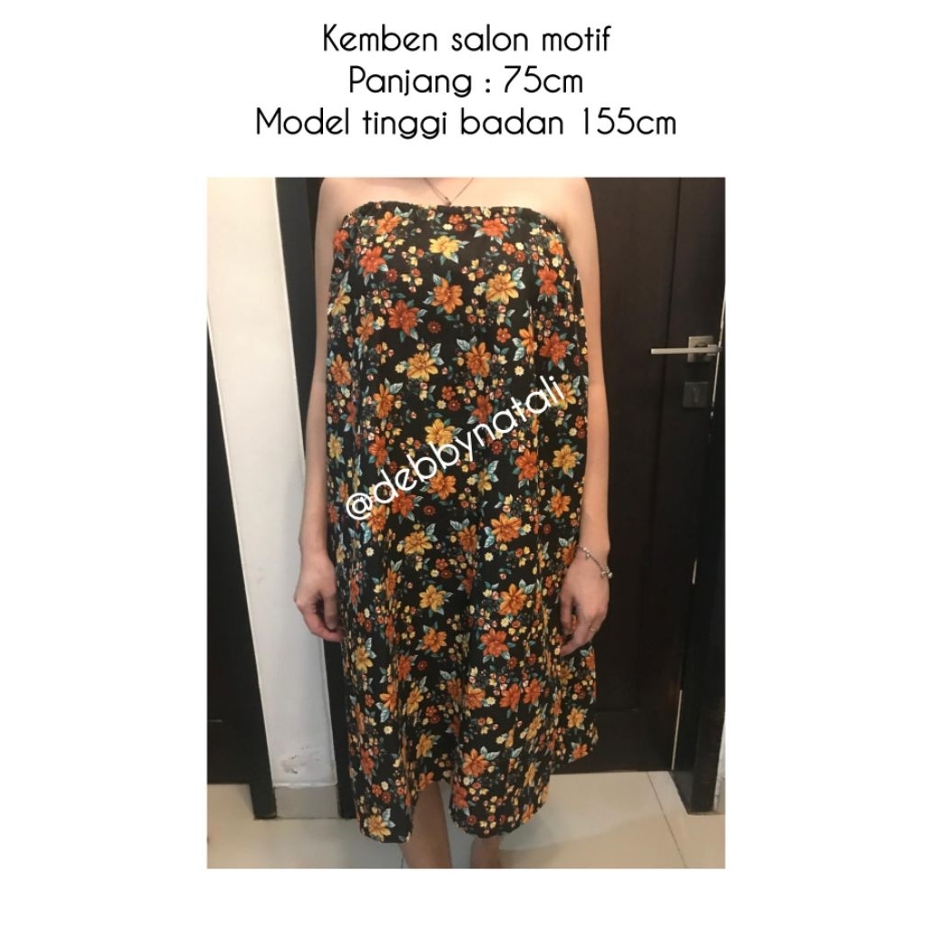 Obral kemben salon kemben spa motif panjang 75cm bahan katun disperse adem