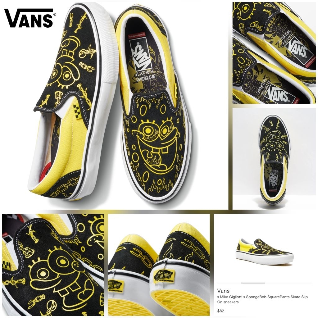 Original Vans x Mike Gigliotti x SpongeBob Slip On Sneakers