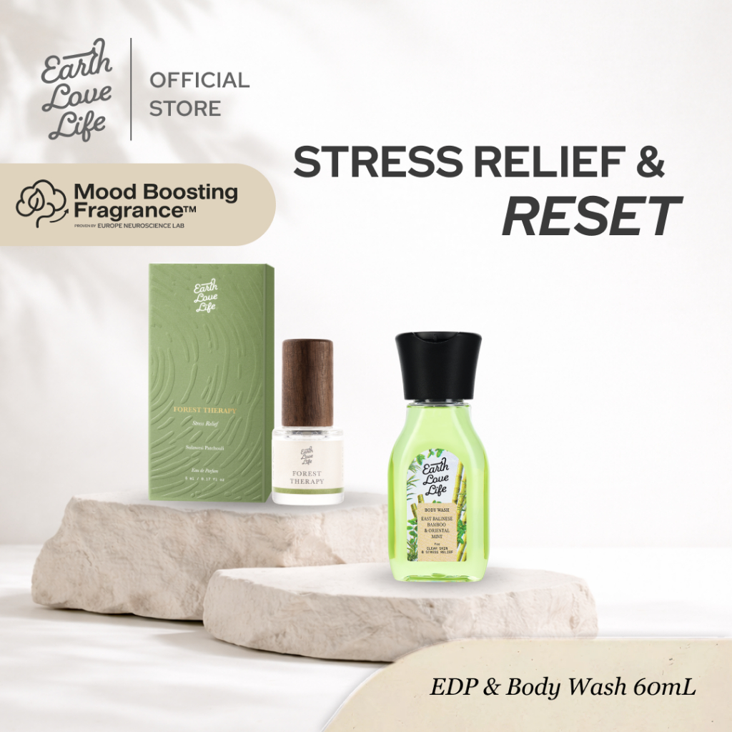 Earth Love Life Stress Relief & Reset Bundle | Body Wash, Body Lotion East Balinese Bamboo & Orienta
