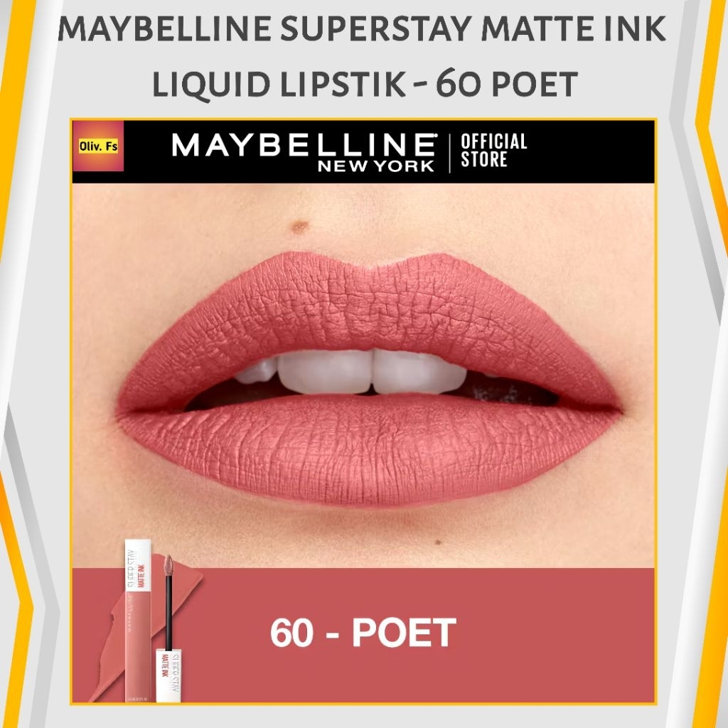 Maybelline Superstay Matte Ink Liquid Lipstik - 60 Poet