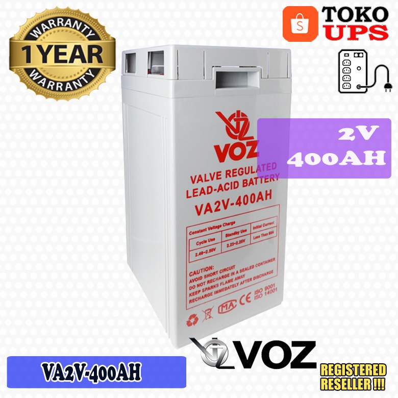 VOZ VA2-400AH 2V 400AH VLRA Battery | Baterai 2V 400AH