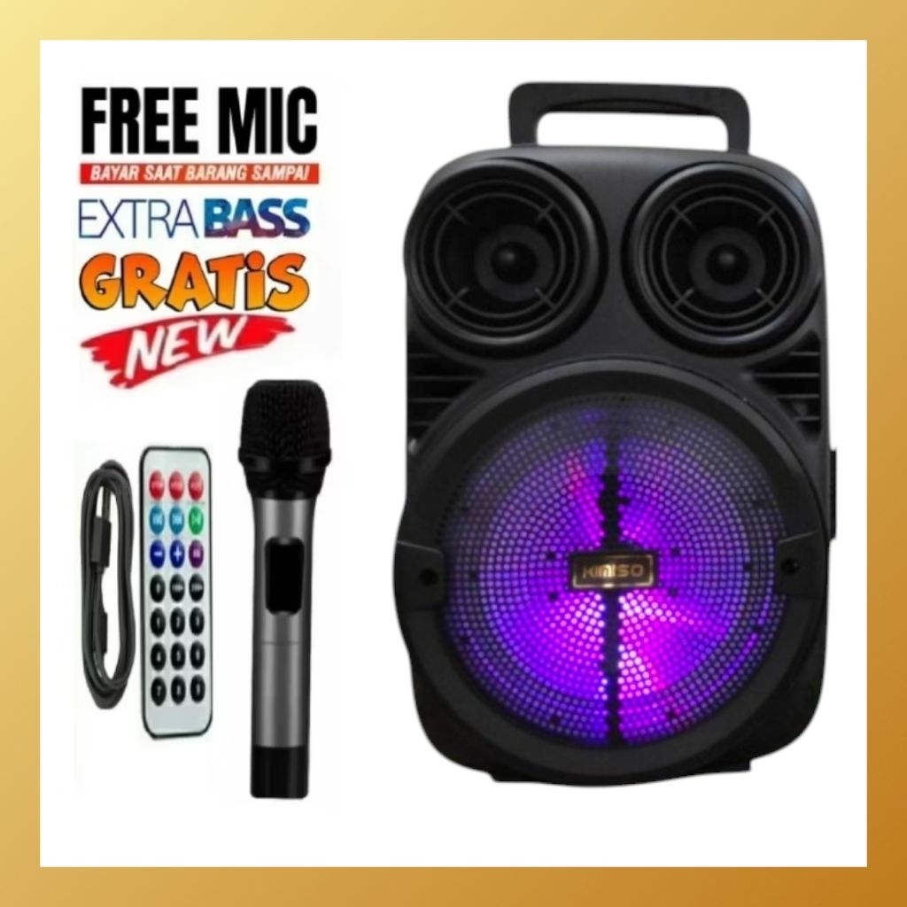 Speaker Bluetooth Portable MKC KIMISO 7801 MINI 6,5 inch Full Bass
