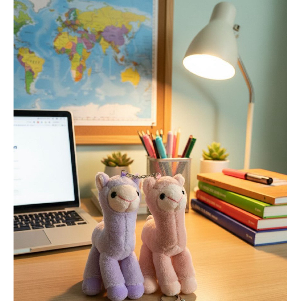 bagcharm keychain alpaca