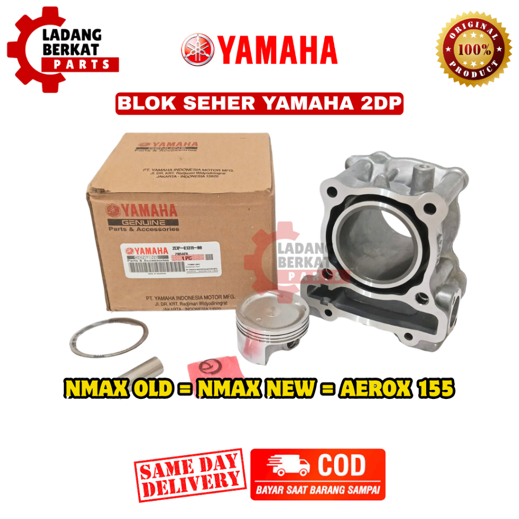 BLOK SEHER ORIGINAL YAMAHA 2DP | MOTOR NMAX OLD, NMAX NEW, AEROX 155