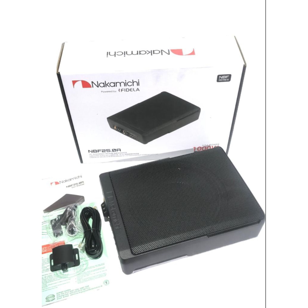 Subwoofer kolong Nakamichi NBF 25.0A subwoofer kolong jok mobil nakamichi 8inch