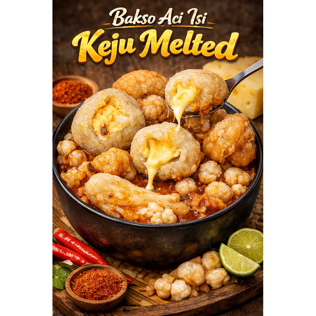 Bakso Aci Keju Melted / Bakso Aci isi Keju Lumer