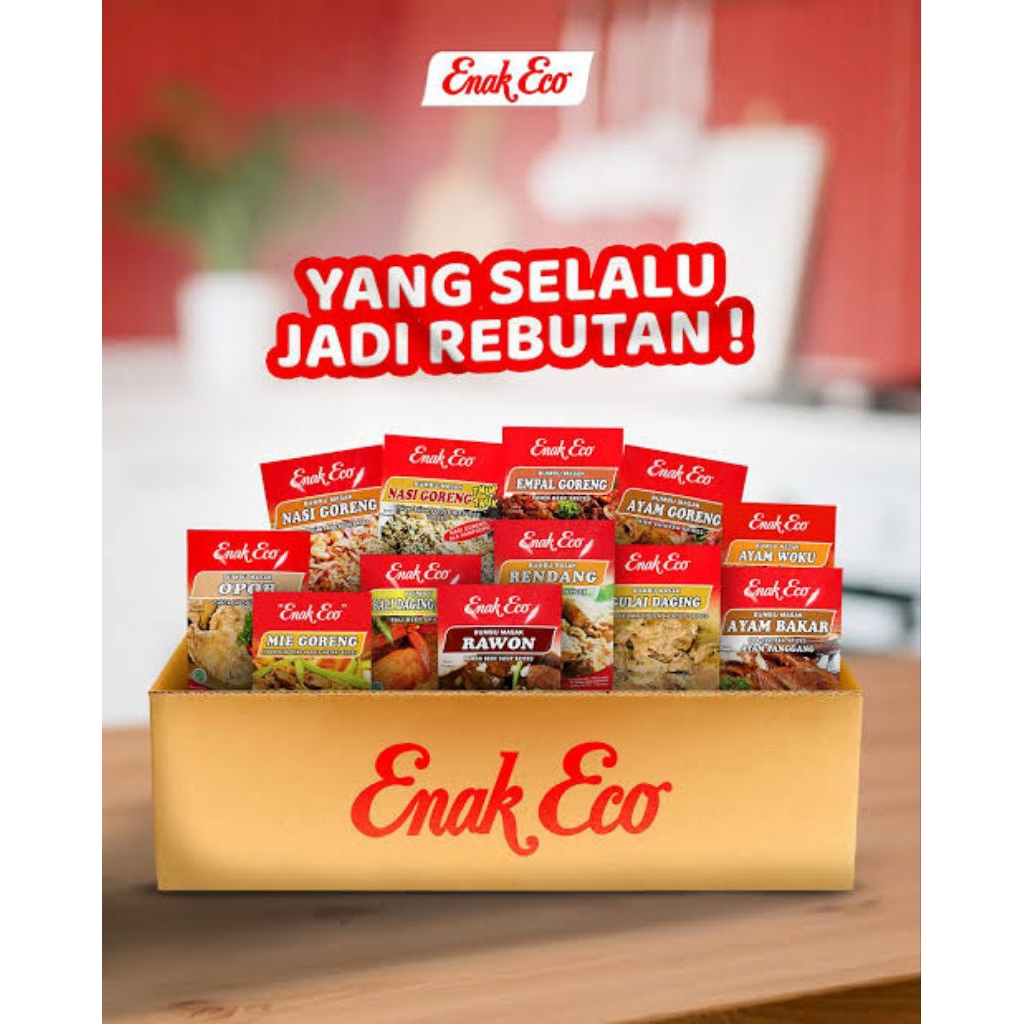 ENAK ECO BUMBU INSTAN RENDANG AYAM BAKAR AYAM BUMBU RUJAK KARE RAWON OPOR