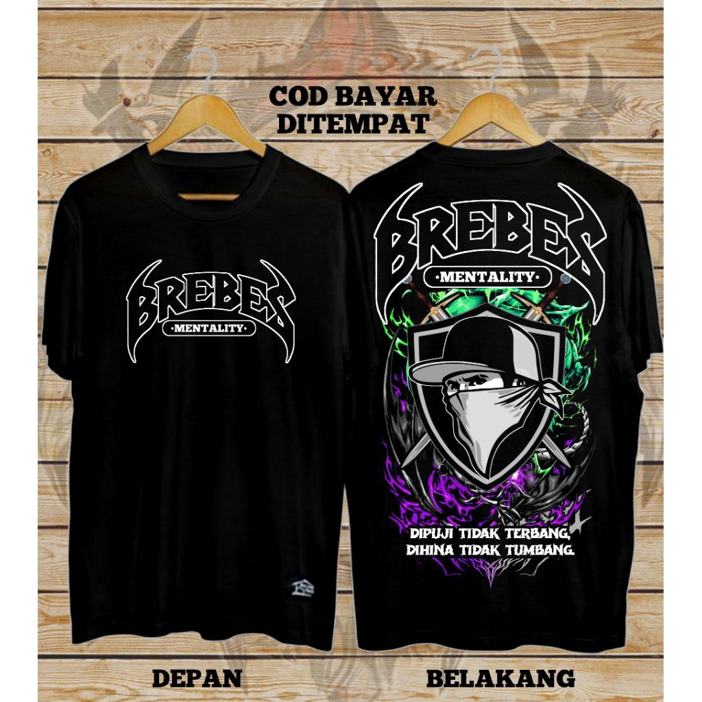 Kaos Distro Brebes Warna Hitam