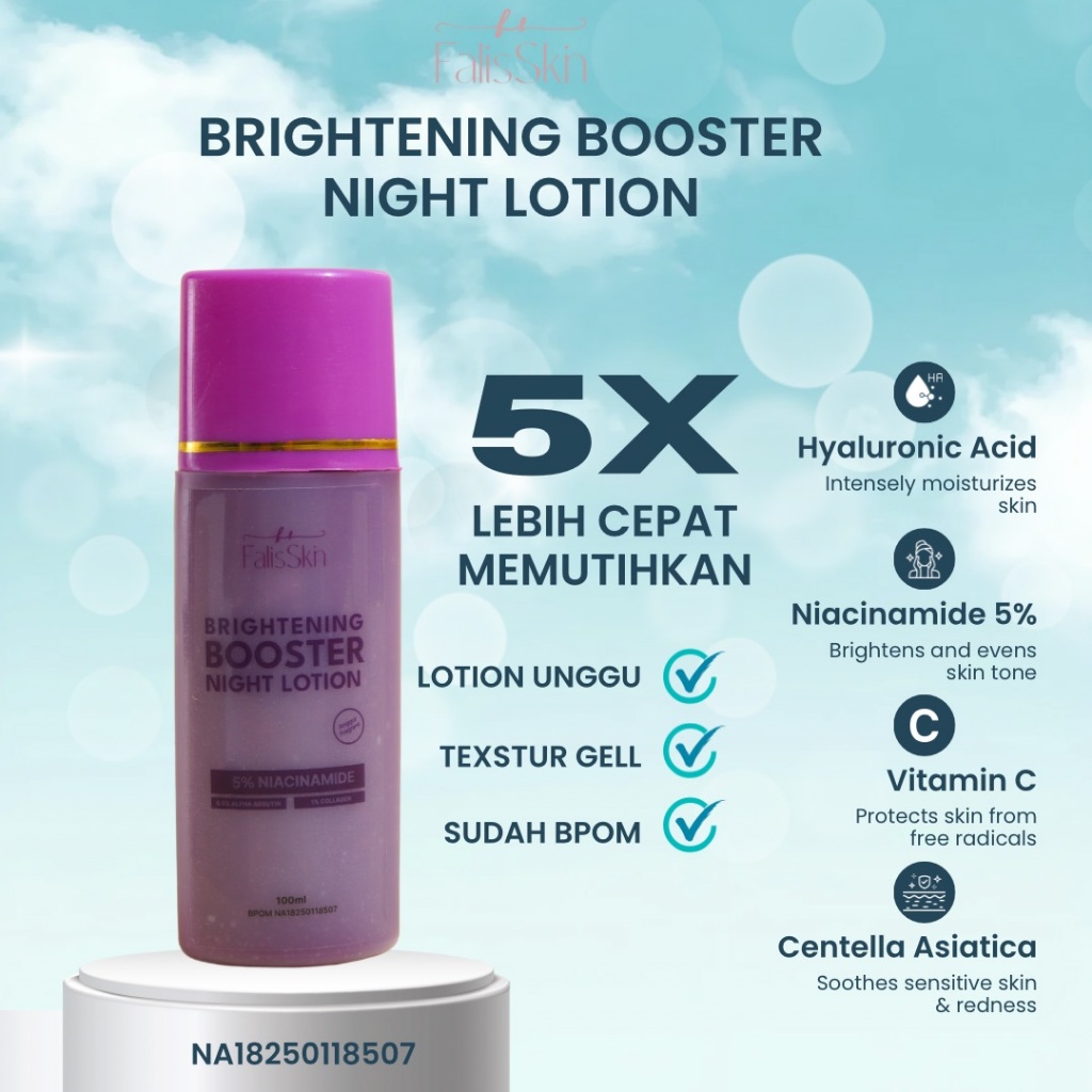 [FALISSKIN] HB NIACINAMIDE 5% BRIGHTENING BOOSTER NIGHT LOTION BPOM