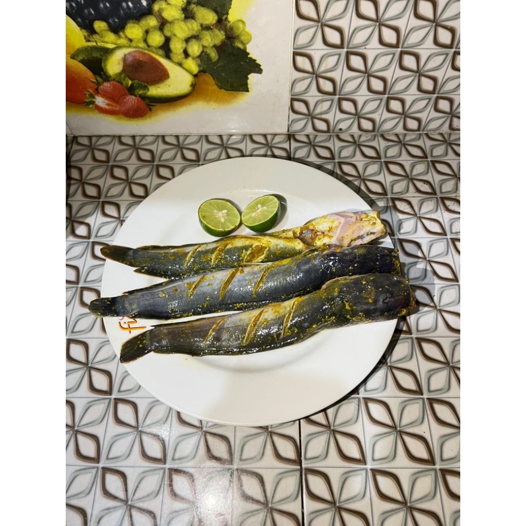 Lele Marinasi bumbu kuning kemasan 500gr Siap Goreng murmer