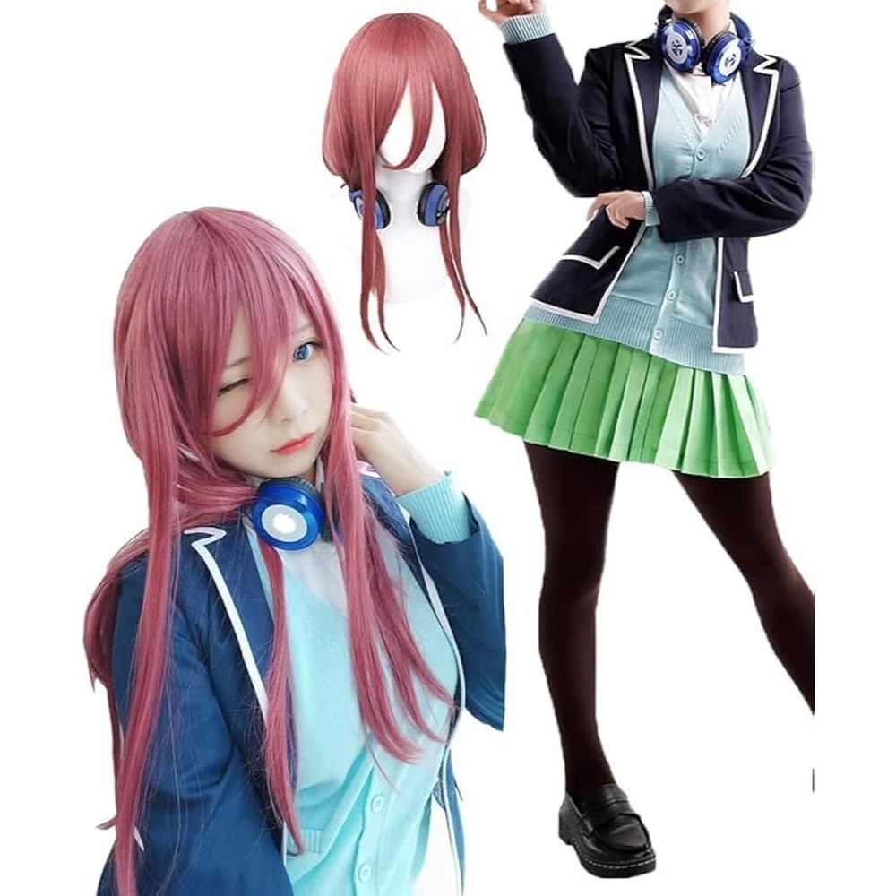 Kostum Cosplay Seifuku Miku Nakano Anime Go-Toubun High Quality