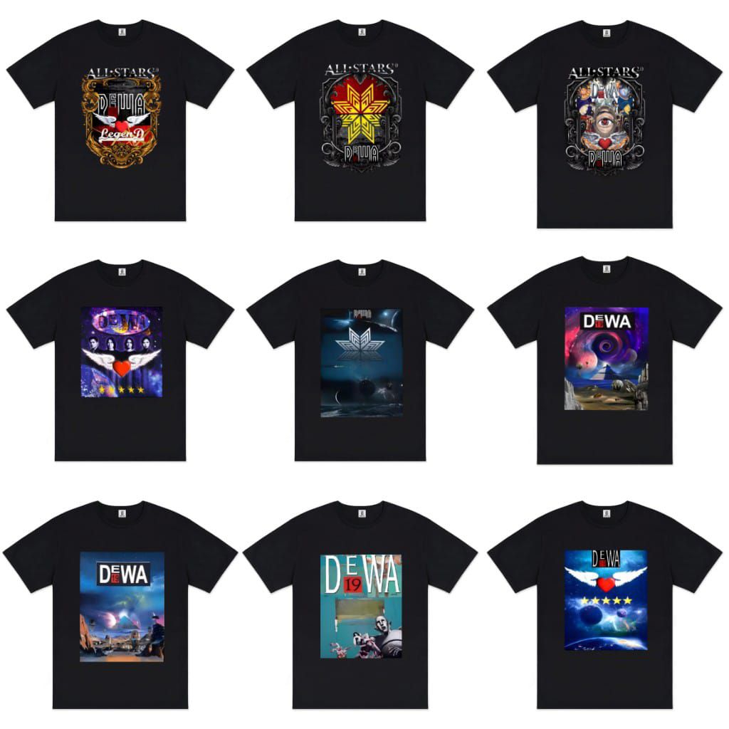 KAOS MUSIK BAND DEWA 19 // TSHIRT MUSIC DEWA 19 // KAOS BAND LEGEND