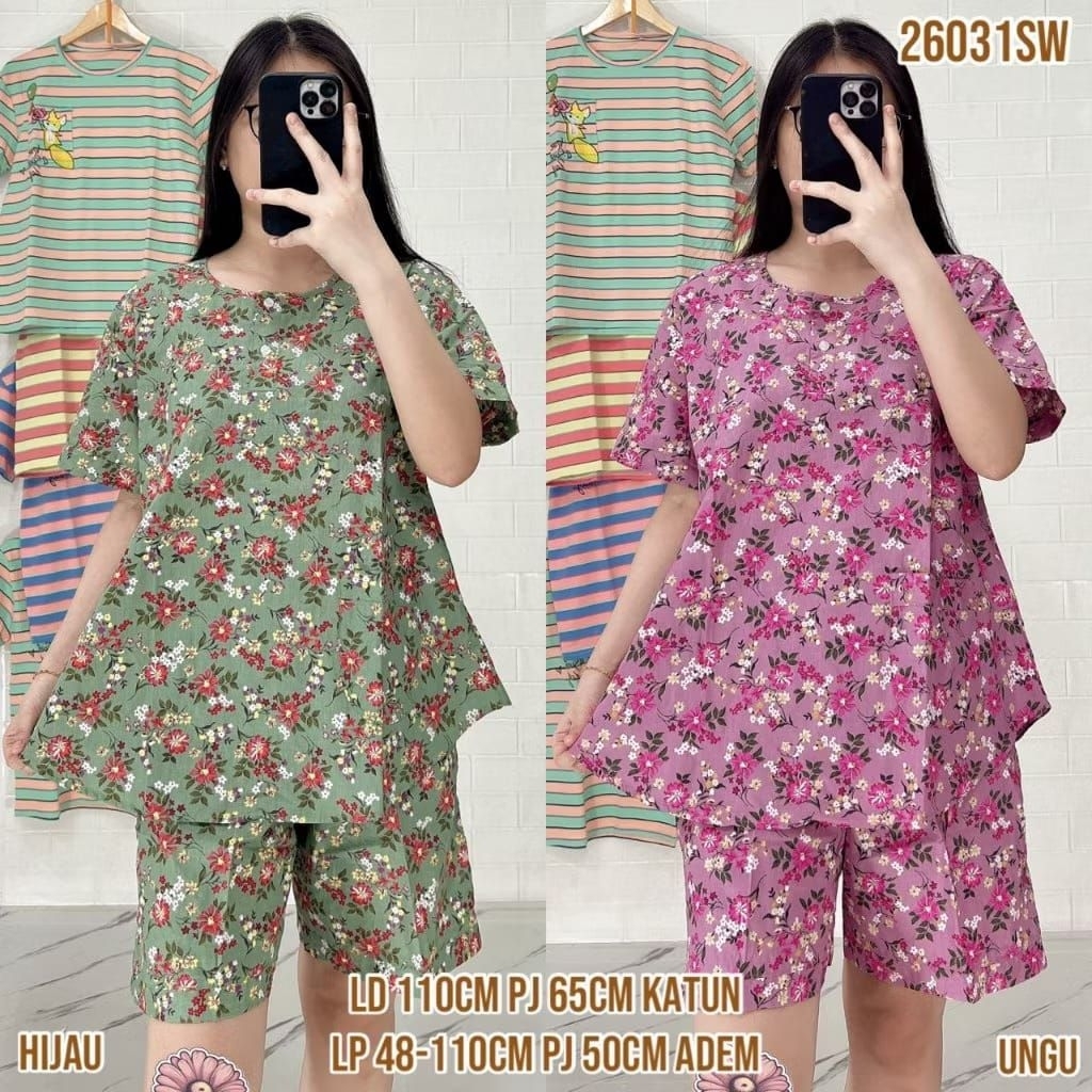 SETELAN BAJU TIDUR 3PER4 STANDAR.JUMBO MERLIN / 3/4 PIYAMA MERLIN KARAKTER KATUN HALUS