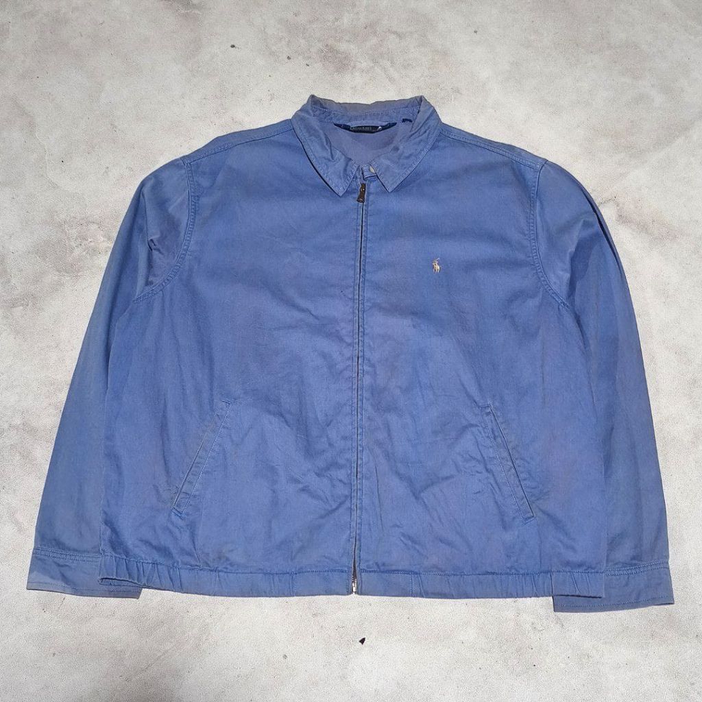 Jaket Harrington polo rl biru