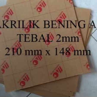 AKRILIK LEMBARAN 2MM BENING/AKRILIK CLEAR AKRILIK LEMBARAN A5/A6/A4/A3