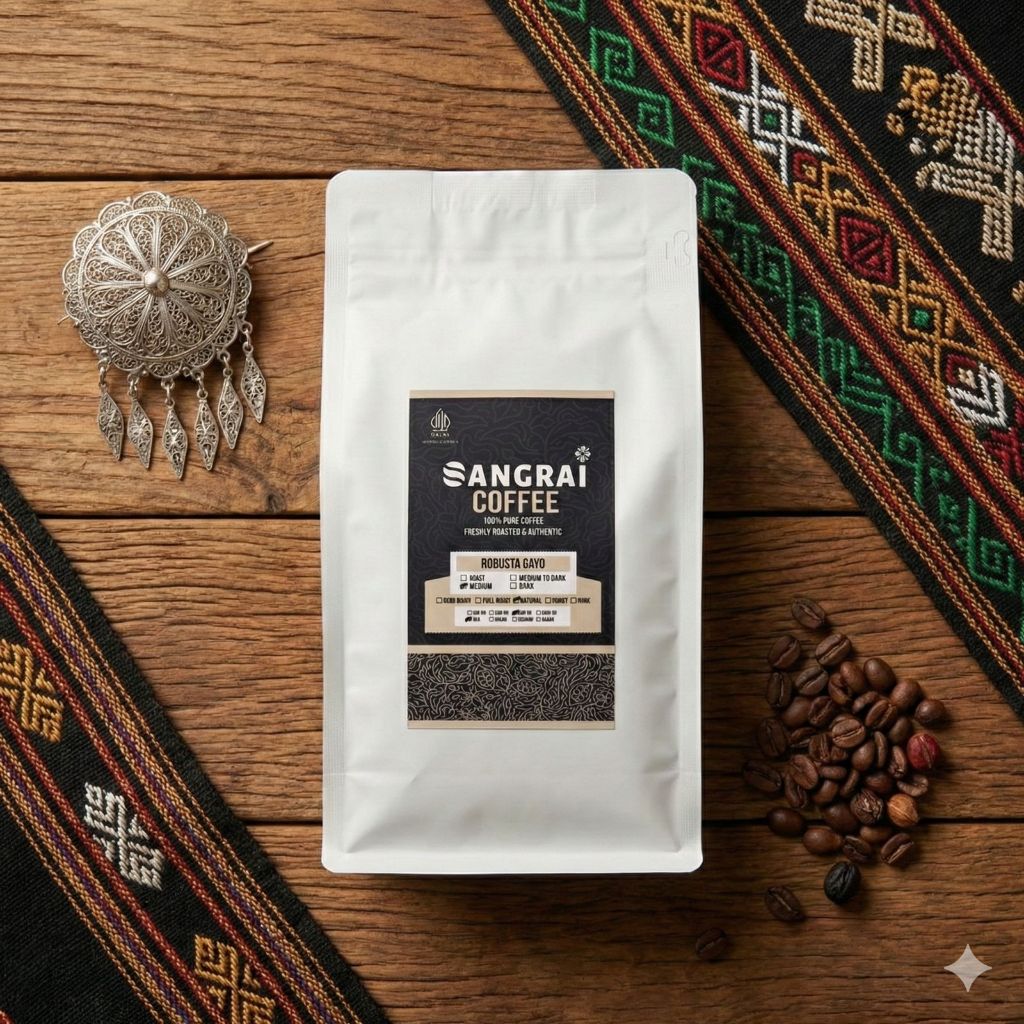 Kopi Robusta Natural Gayo Geste 100 gram Sangrai Medium To Dark Roast Coffee Murni