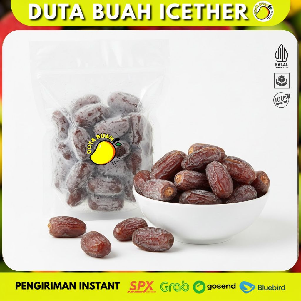 Kurma Frozen Fruit 250g,500g,1Kg – Buah Beku Segar Siap Konsumsi | Duta Buah Icether Bandung