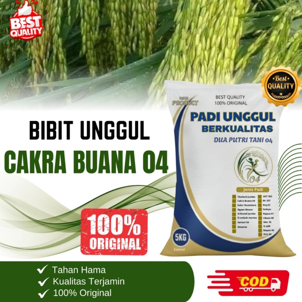BIBIT PADI  CAKRABUANA 04 ISTIMEWA kemasan 5kg