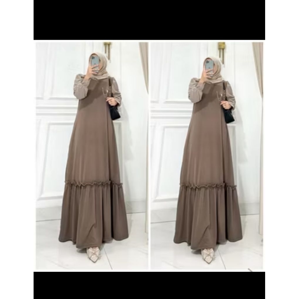 Gamis jahila terbaru knit-Gamis knit terbaru-gamis knit mewah