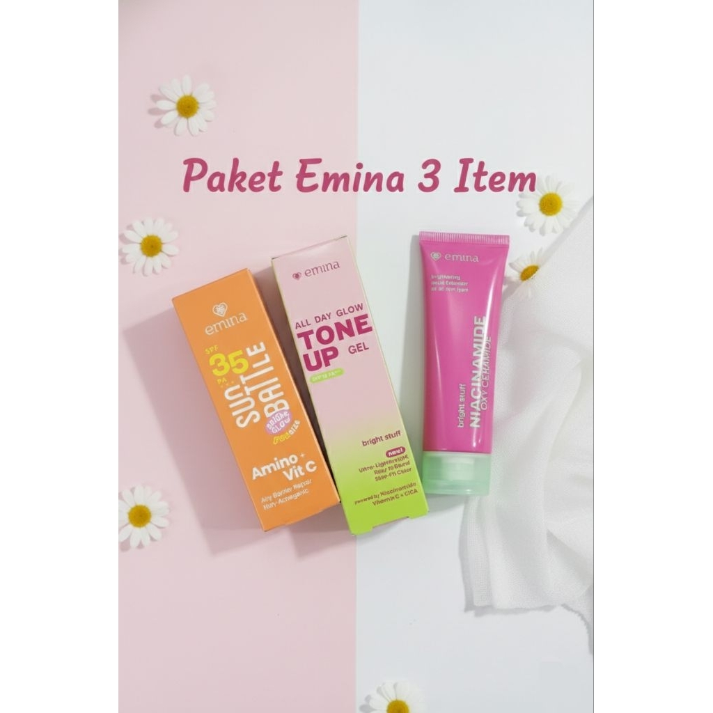 PAKET MAKE UP SIMPLE EMINA TERBARU/PAKET EMINA GLOW UP