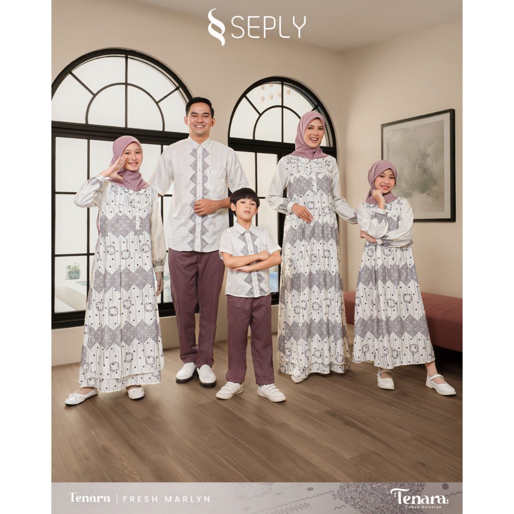 TENARA FRESH MARLYN BUSANA MUSLIM SARIMBIT KELUARGA TERBARU BY SEPLY SARIMBIT BATIK SARIMBIT MOTIF S
