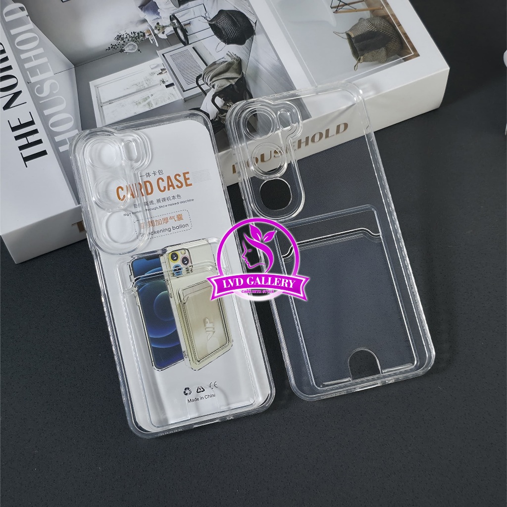 Vivo Y21D Vivo Y29 4G Clear Card Case Slot Kartu Case Bening Vivo Y21D Vivo Y29 4G