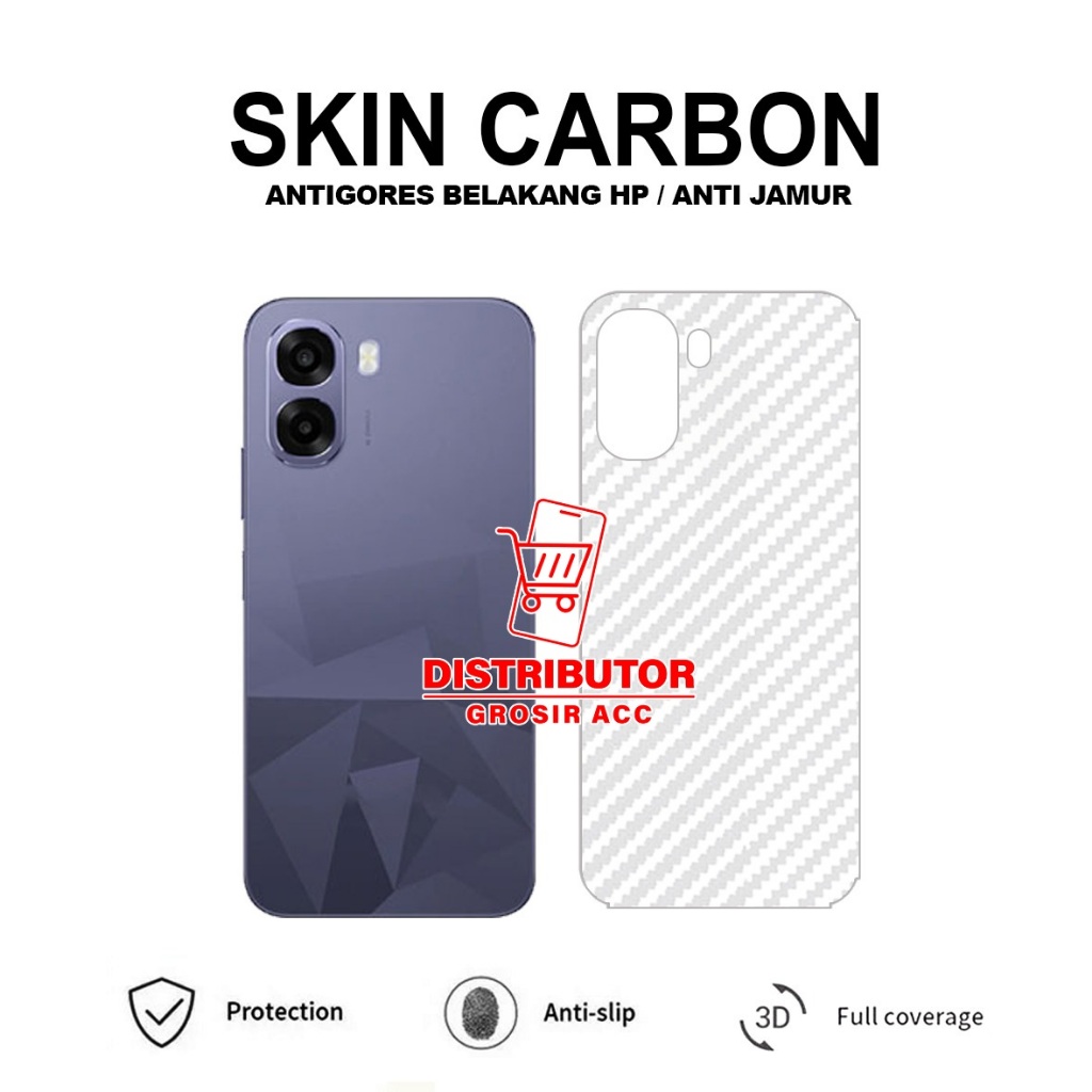 OPPO A6S OPPO A6T PRO OPPO A6T OPPO A6X OPPO A6 PRO SKIN CARBON TRANSPARAN ANTIGORES BELAKANG OPPO A