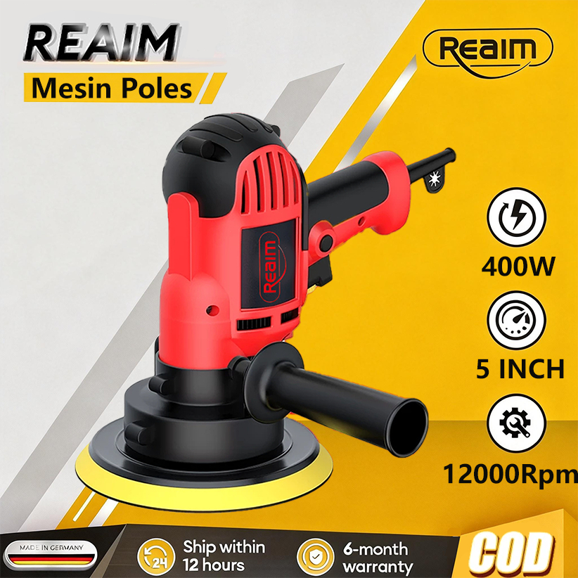 Reaim 400W Mesin Poles Mobil Motor Polisher 5 Inch Machine Mesin Poles Mobil