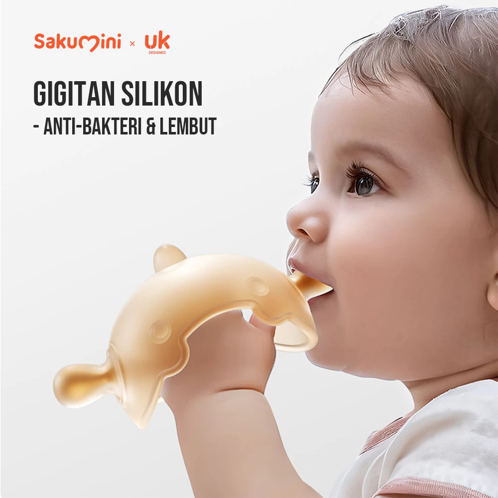 SAKUMINI Silicone Hand Teether Bracelet Mainan Gigitan Gelang Bayi | Teether Gelang Bayi Menyerupai 