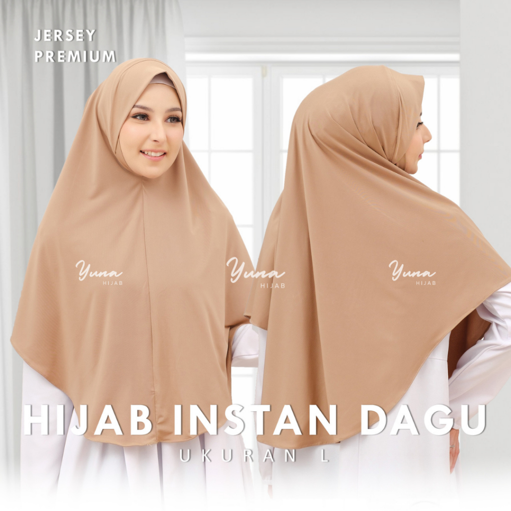 Hijab Dagu Malaysia Premium Jersey Size L I Bergo Dagu I Hijab Syari