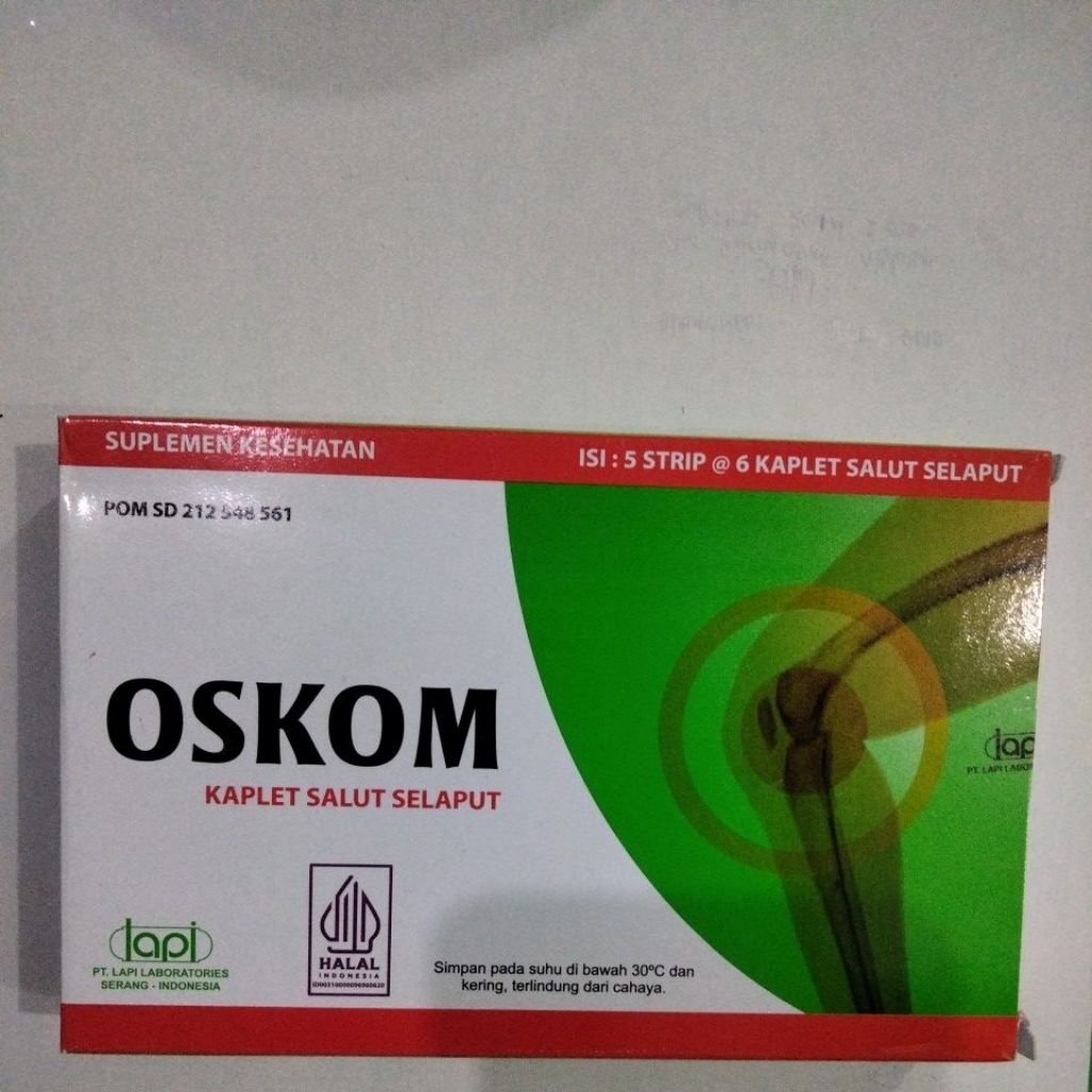 OSKOM SUPLEMEN KESEHATAN TULANG & SENDI (JUAL PER STRIP ISI 6 KAPLET)