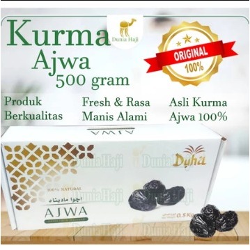 Kurma Ajwa Madinah 1Kg DUHA Kurma Nabi Original Hitam Pekat Premium Fresh Oleh Oleh Haji Umroh