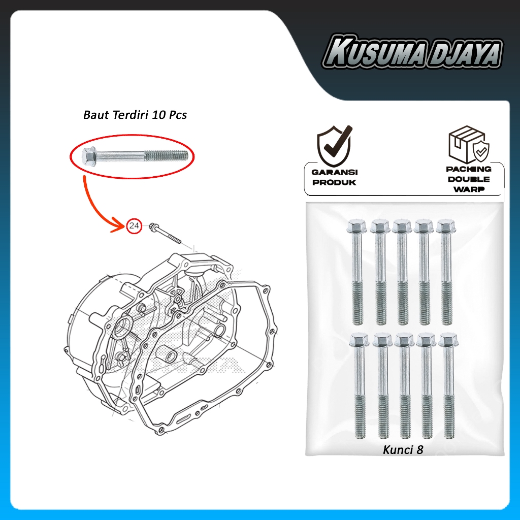 BAUD BAUT BLOK BAK KOPLING SET BLADE 125 FI