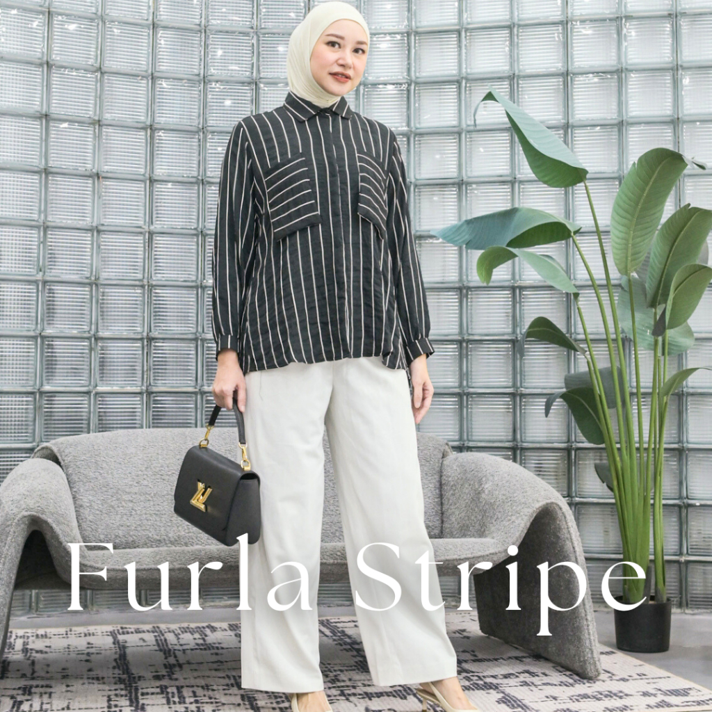 Callanda - Kemeja Stripe Wanita Furla Shirt Stripe