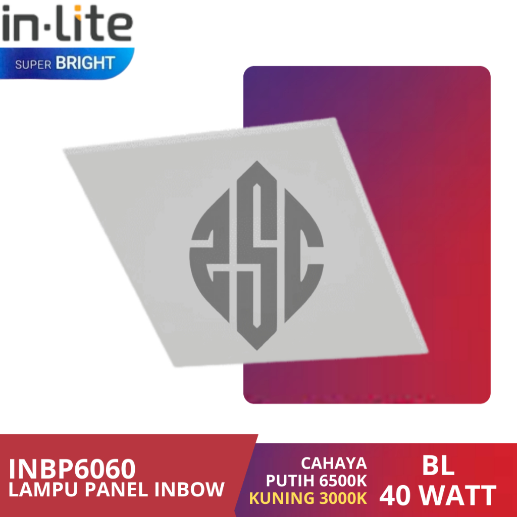 IN-LITE INBP6060PANEL LED BACKLIGHT 4800LM 40W 595X595X30MM